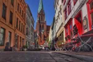 den besten Blick auf den Schweriner Dom hat man von der Buschstraße.